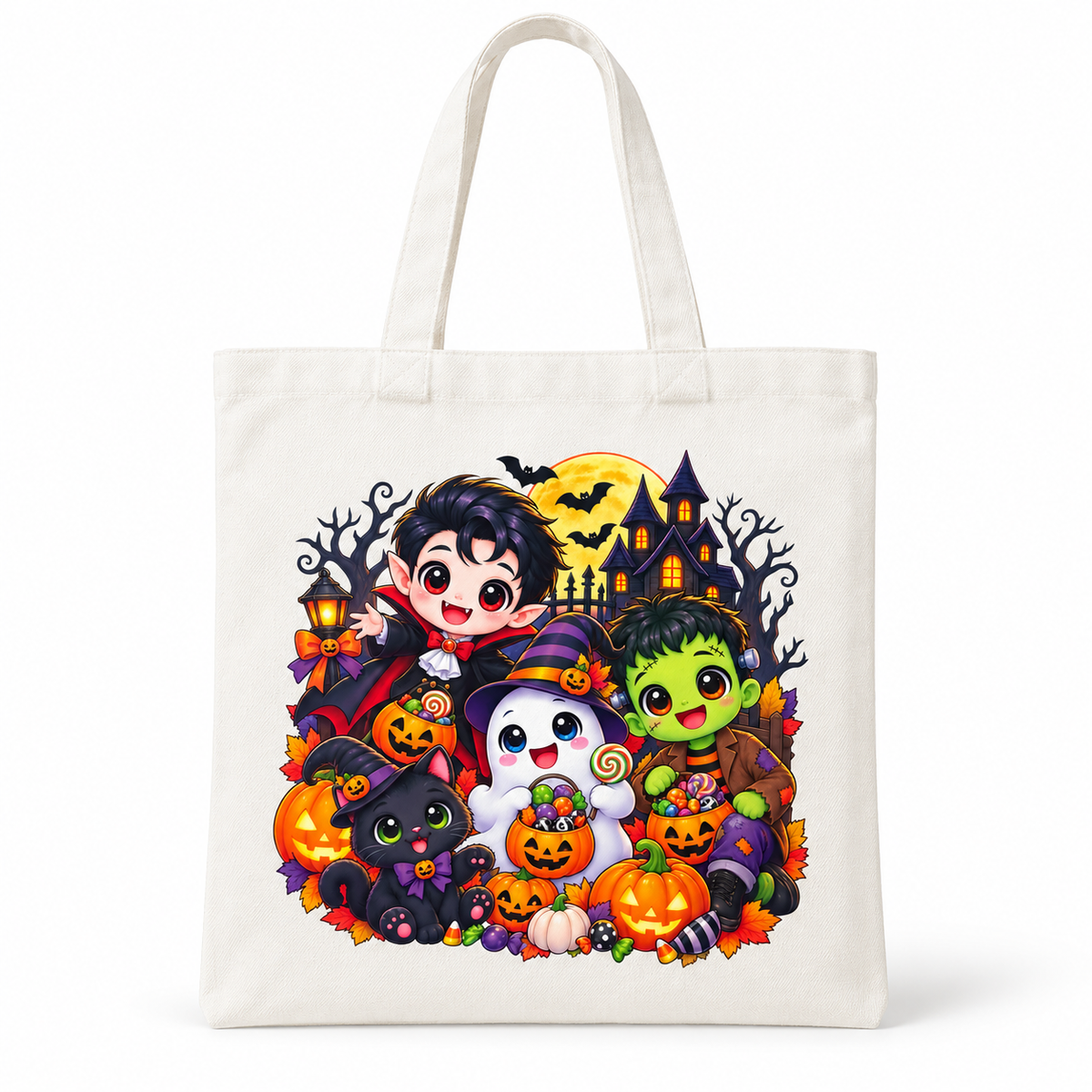 Halloween Trick-or-Treat Friends Tote Bag